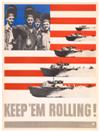 LEO LIONNI (1910-1999). KEEP EM ROLLING! Group of 4 posters. 1941. Each approximately 40x29 inches, 102x75 cm. U.S. Government Printin